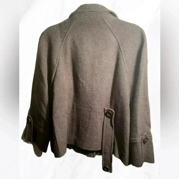 Gerard Darel double breasted grew long sleeve wool waist jacket 42 - Picture 2 of 3